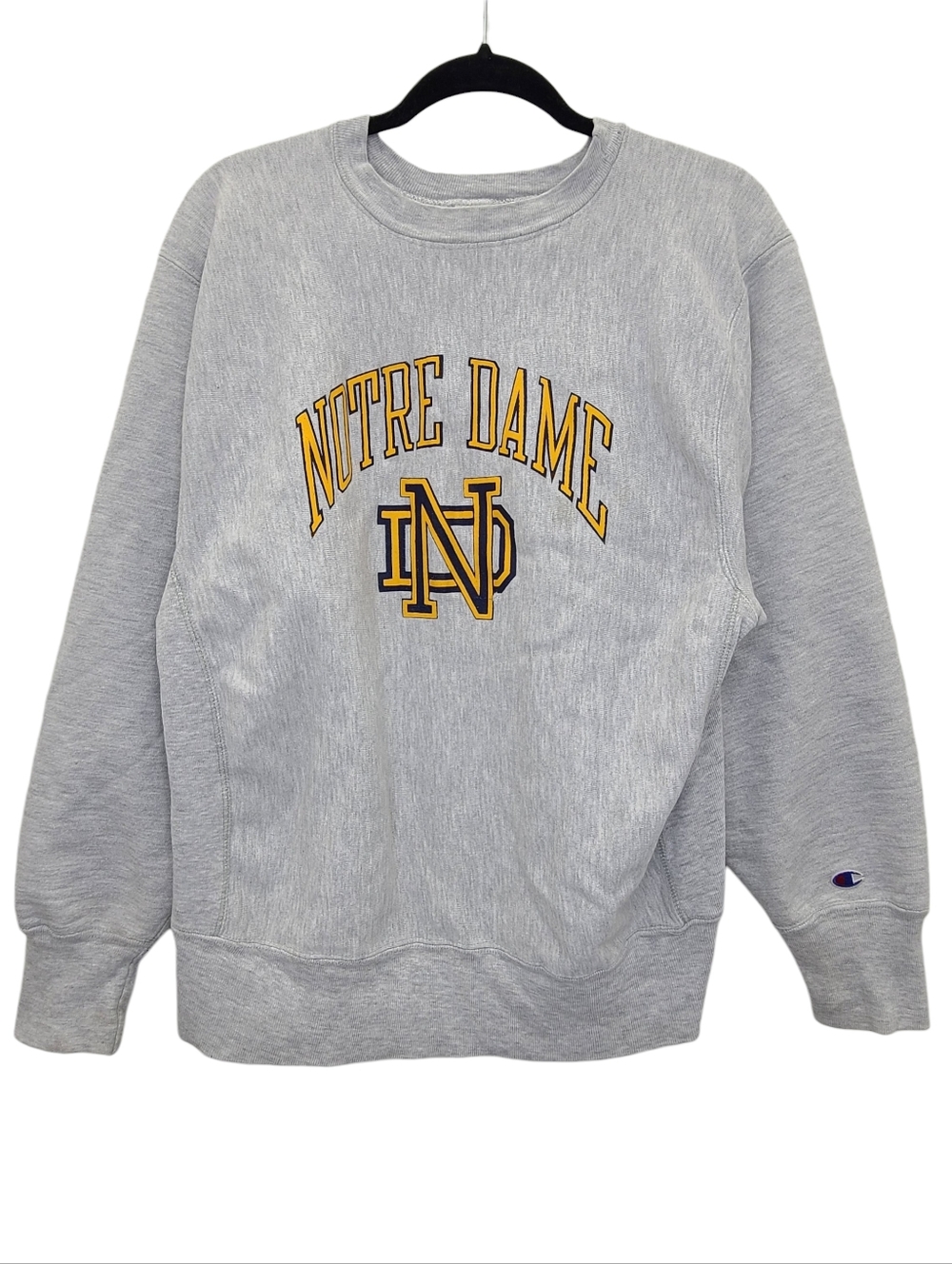 Champion Reverse Weave Warmup Vintage Notre Dame Crewneck Sweatshirt Large